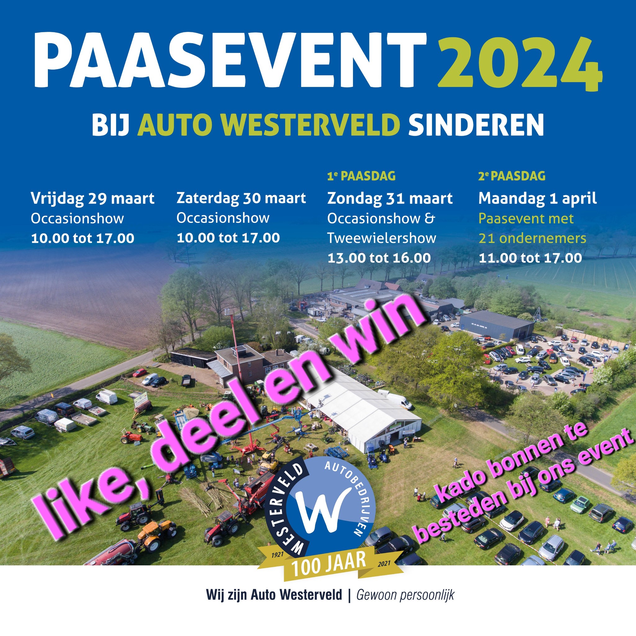 Boerderijwinkel Lensink is aanwezig bij het Paasevent 2024 bij Auto Westerveld.